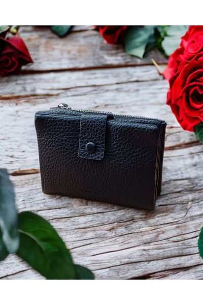 KY Women's Black Wallet - Card Holder a Quality Soft Leather, Medium Size
