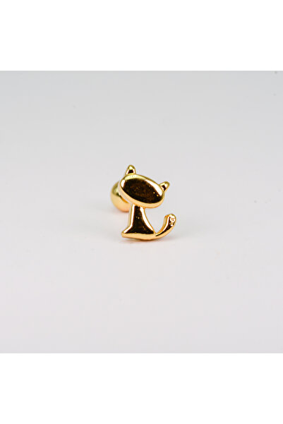 Piercing by Sever Kedi Çelik Piercing… Altın/Gold Renkli ve Şeffaf Taşlı (TRA...