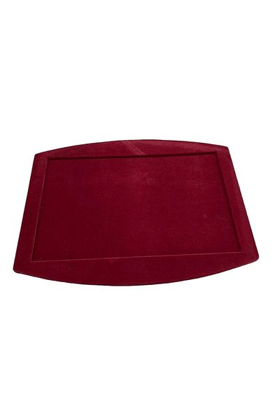 MeGass Dekor Domestic Production Suede Fabric Burgundy Color Necklace Earring Ring Jewelry Service Presentation Table