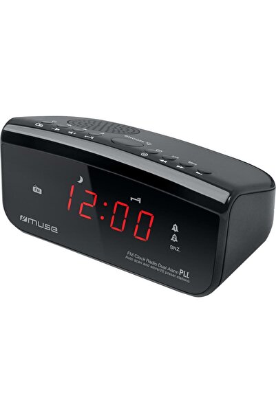 Muse Radio cu ceas Muse M12 CR, Dual Alarm, LED, Digital (Negru)