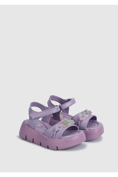 Kiddo Lilac Flat Sandals for Girls