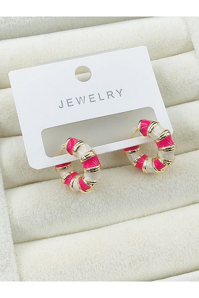 DS DİAMONDSHOP Mineli Halka Earrings Bykp- 202505699   New Season