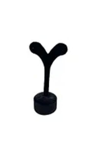 MeGass Dekor Domestic Production Suede Fabric Black Color 12 Cm Earring Display Accessory