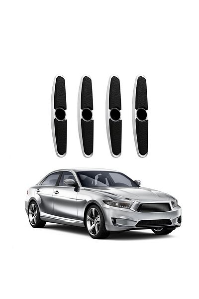 Generic Car Door Edge Protector Trim, Anti-Collision, Durable Metal & PVC, 4-Piece Set for Vehicle
