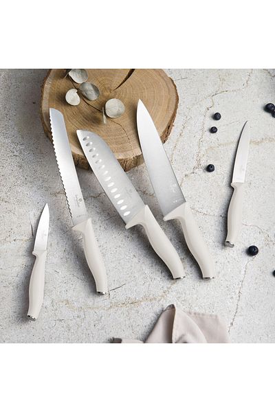 Berlinger Knife set with BAMBOO stand 6 pcs Sahara Collection