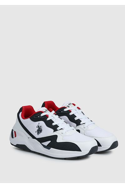 U.S. Polo Assn. Λευκό Husky ανδρικό αθλητικό παπούτσια