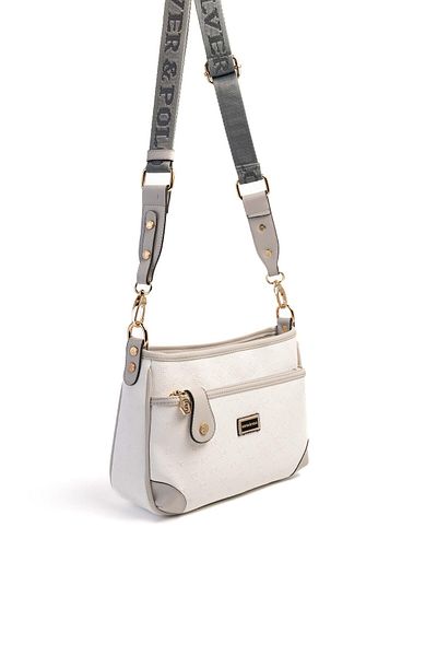 Silver Polo Alb - A.grey SP1160 Geantă Crossbody pentru femei