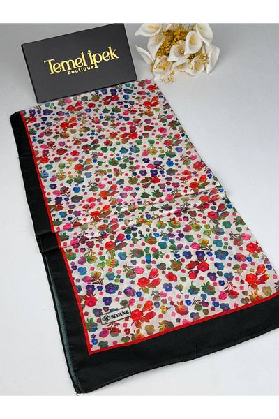 Siyane Σάλι από βαμβακερό ύφασμα με σχέδιο 75x190 cm