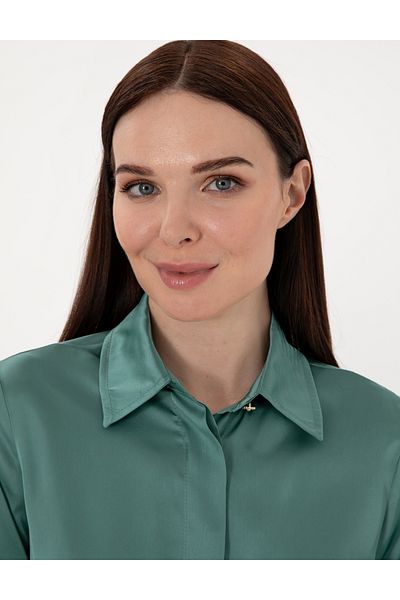 Pierre Cardin Green Comfort Fit Long Sleeve Shirt 50301090 -Vr054
