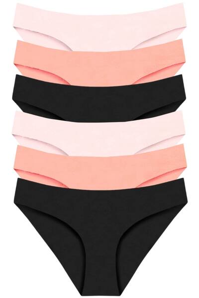 Newlilla 301 Women's Seamless Laser Bikini Pack of 6 Panties