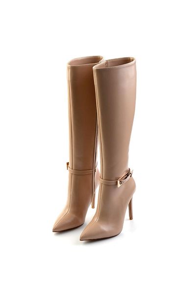 Bambi Γυναικείες Μπότες Nude Color - K03209021009