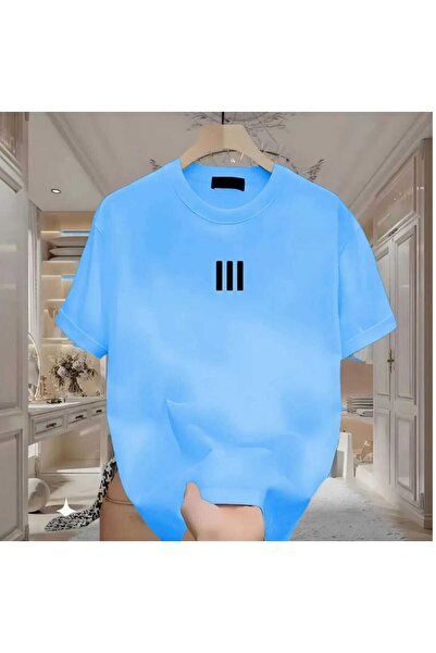 KOZİA OUTDOORS MALOÇBEY 3 linii imprimate oversize unisex de bază cu decolteu