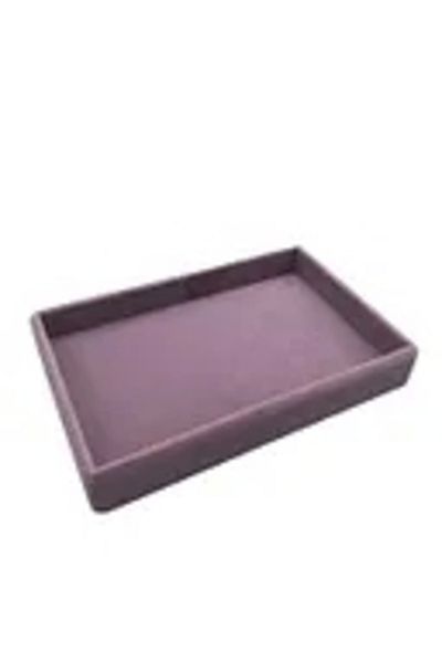 MeGass Dekor Domestic Production Small Size Suede Fabric Lilac Color 22/14 cm Serving Table