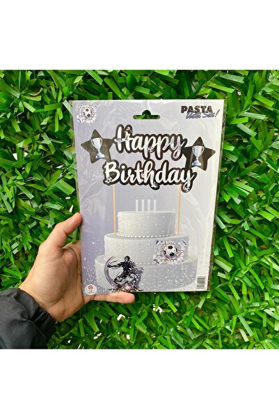 party world Pasta Üstü Happy Birthday Banner Kürdan