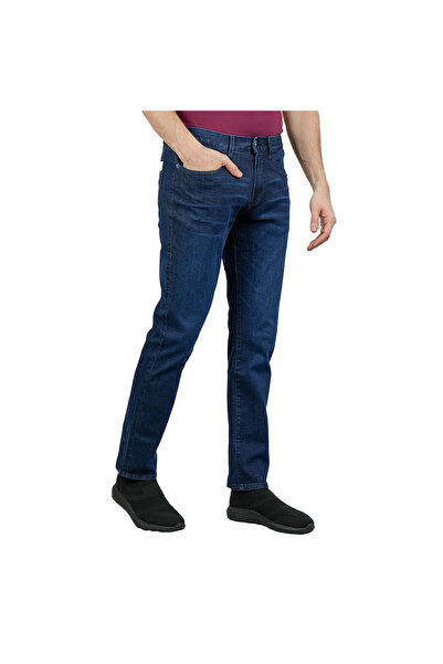 Giordano بنطلون جينز رجالي ضيق من قماش الدنيم