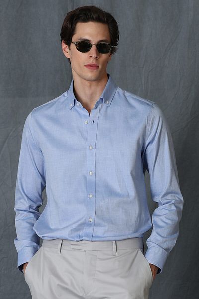Lufian Cămașă inteligentă pentru bărbați Daniel Slim Fit Albastru