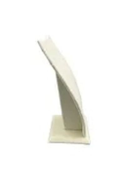 MeGass Dekor Μοντέλο Suede Fabric Cream Χρώμα 18/9 cm Κολιέ - Βάση με αλυσίδα
