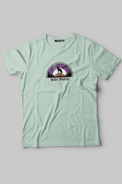 Edwox Ανδρικό μπλουζάκι με στάμπα Half Oversize Πράσινο Edw290