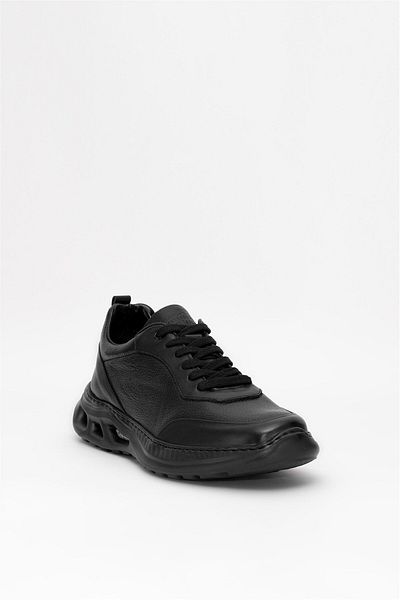 MARCOMEN Men Black Casual Clothes Genuine Leather Shoes