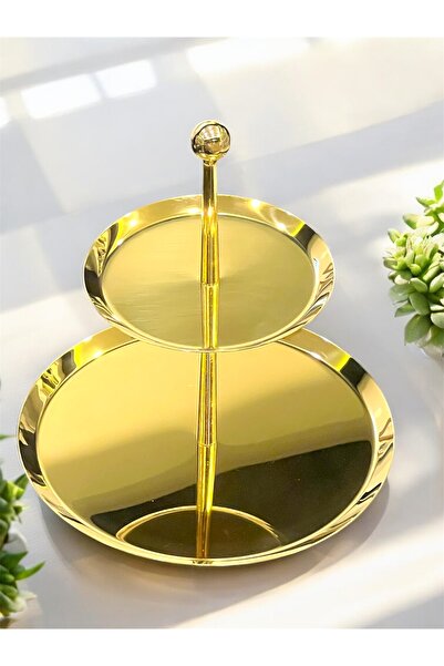 Tiamo Medium Tier Presentation Catering Plate (Titanium Gold)
