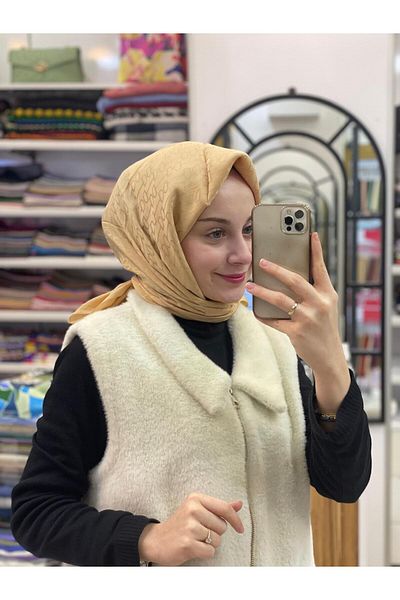 HAREM SCARF Σκούρο μπεζ Χαρέμι ​​Φουλάρι Perla