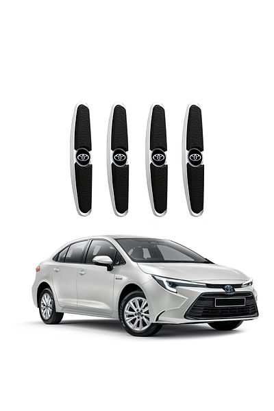 Toyota Car Door Edge Protectors, 4 Pack - Durable Anti-Collision Metal & PVC Stickers