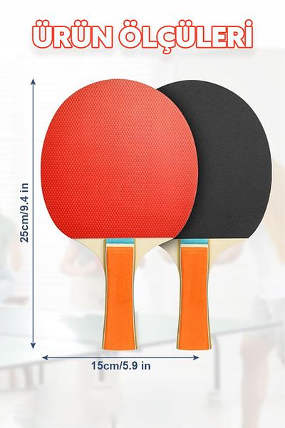 Beatitude Table Tennis Racket 2Pcs Table Tennis Paddle Ball Set for Beginners Children Junior Sports Tools