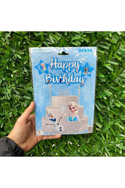 party world Pasta Üstü Happy Birthday Banner Kürdan