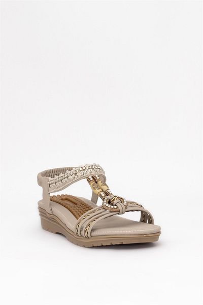 Guja Γυναικεία Flat σανδάλια Beige Stone 25Y120-4