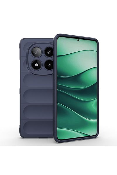 zore جراب Redmi Note 14 Pro 4G مصنوع من مادة TPU المرنة بتصميم سطح خلفي مجوف من السيليكون العرقي EMP - أخضر داكن