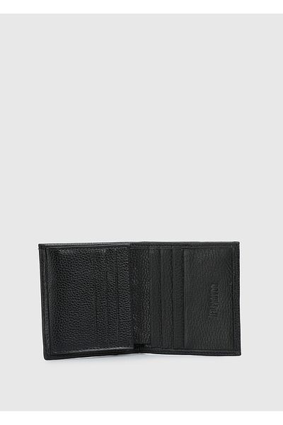 Provoq Provoq 316 Black Flother Leather Wallet - Black