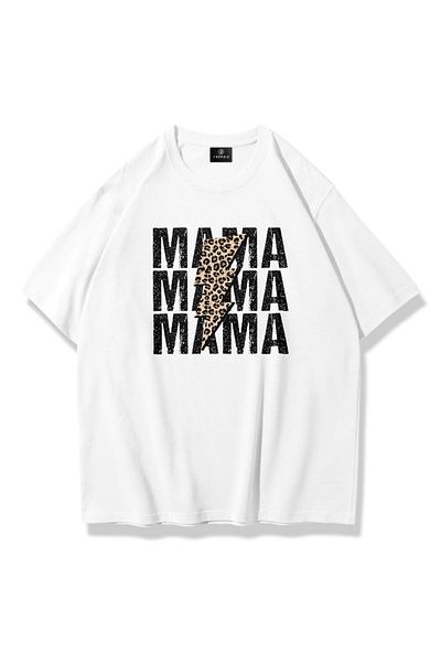 Trendiz Λευκό μπλουζάκι MamaMama για γυναίκα