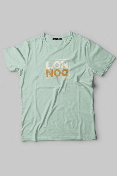 Edwox Ανδρικό μπλουζάκι με στάμπα Half Oversize Πράσινο Edw270