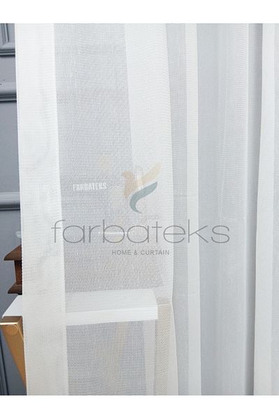 Taç Exculusive Rana Does Not Want Ironing, Wrinkle-Free Plain 3 Layer Pleated Tulle Curtain