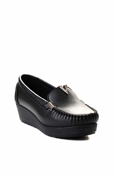 Bambi Siyah Kadın Loafer Ayakkabı K01797002009