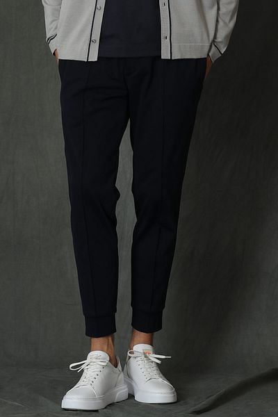 Lufian Pánské sportovní kalhoty Pıata Chino Slim Fit Navy Blue