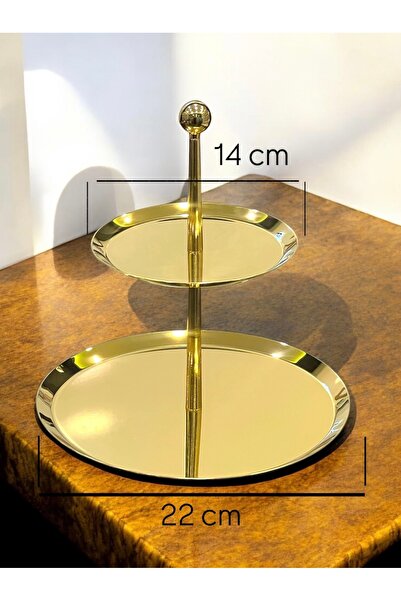 Tiamo Medium Tier Presentation Catering Plate (Titanium Gold)