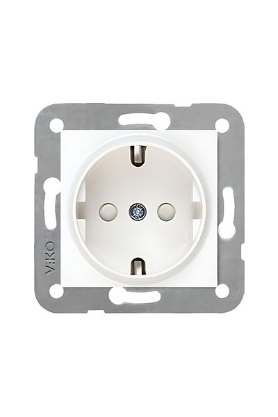 VİKO Karre Socket – Child Proof, White, Frameless, Stylish and Durable