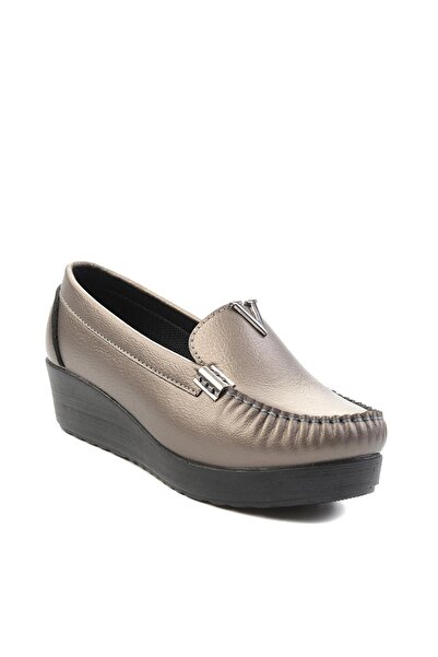 Bambi Platin Kadın Loafer Ayakkabı K01797002009