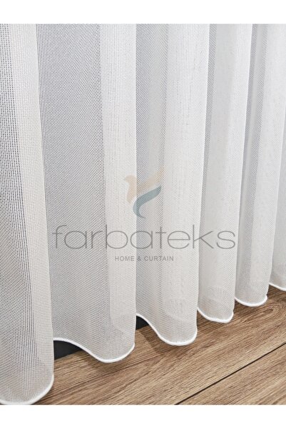 Taç Exculusive Zehra Does Not Want Ironing, Wrinkle-Free Plain 3 Layer Pleated Tulle Curtain