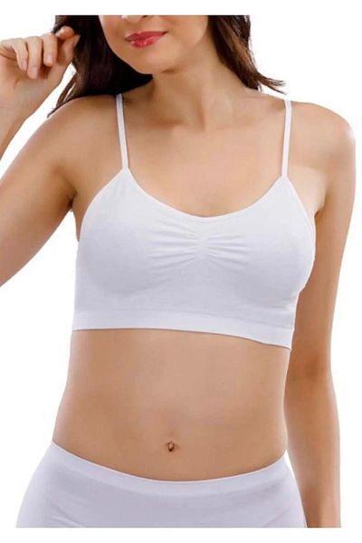 Layza Form 15000 Thread Strap Seamless Removable Pad Bustier Bra Half Tank Top
