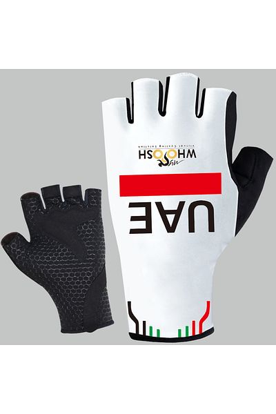Choice One Size WHITE 2025 UAE Sports Cycling Gloves Half Finger Men Women Road Bike Gloves Running Fitness