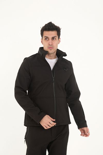 Camp Scoutland Camp460 Outdoor Tactical Softshell Ανδρικό Μαύρο Τακτικό Γιλέκο & Παλτό Ανθεκτικό στο Νερό και τον Άνεμο
