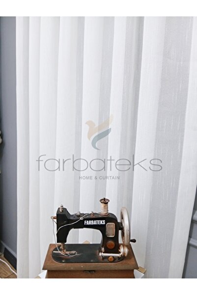 Taç Exculusive Love Does Not Want Ironing, Wrinkle-Free Plain 3 Layer Pleated Tulle Curtain