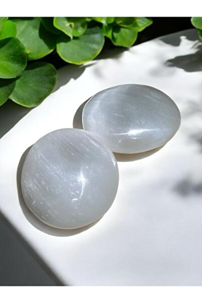 The Magıc of Healıng Sabun Şeklinde Doğal Selenit Taşı Masaj Terapi Taşı (Sel...