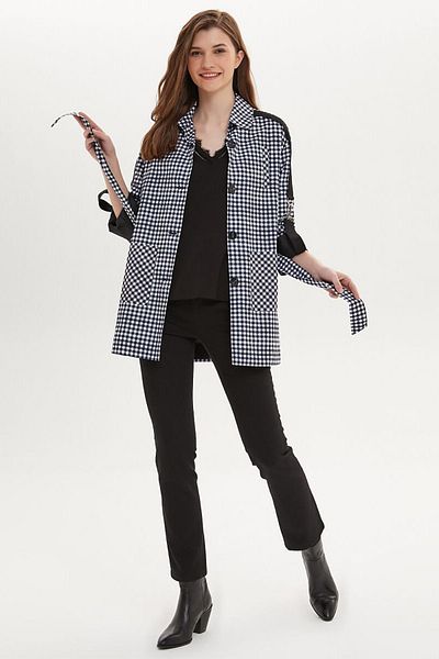 Faik Sönmez Women's Black Trench Coat U64428
