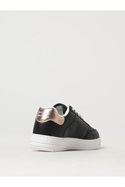 Versace Kadın Yuvarlak Burun Lamine Deri Bağlamalı Orta Kalın Topuk Siyah Ayakkabı 78va3sj5zpb10-899