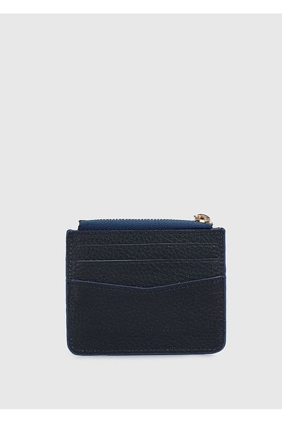 Provoq Provoq 001 Flt Navy Blue Leather Navy Card Holder