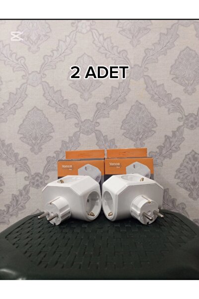 VİKO Viko Yonca Plus Topraklı Üçlü Grup Fiş Priz Beyaz 2 adet