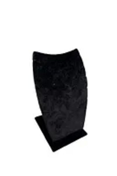 MeGass Dekor Domestic Production Dubai Model Suede Fabric Black Color 12/8 cm Necklace - Chain Footed Stand